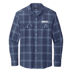 Image of Port Authority Long Sleeve Ombre Plaid Shirt W672