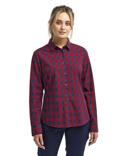 Ladies' Mulligan Check Long-Sleeve Cotton Shirt image thumbnail