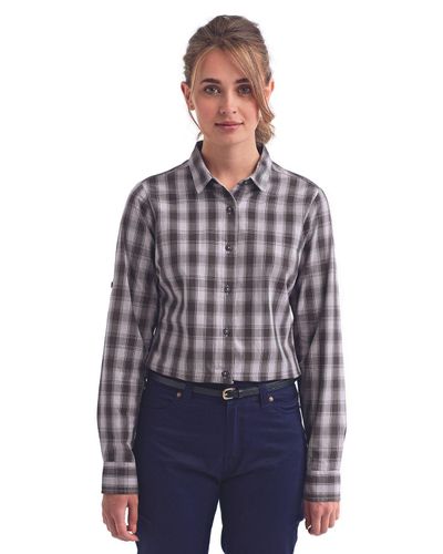 Ladies' Mulligan Check Long-Sleeve Cotton Shirt image thumbnail