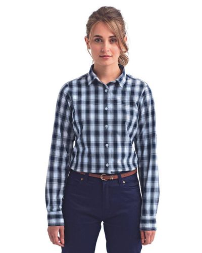 Ladies' Mulligan Check Long-Sleeve Cotton Shirt image thumbnail