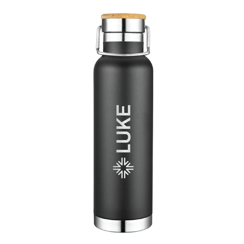 Slate 22oz Vacuum Bottle W/ Bamboo Top image thumbnail