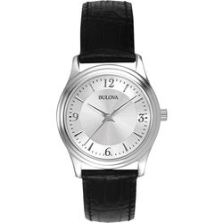 Image of Women's Bulova Corporate Collection Leather Strap Watch