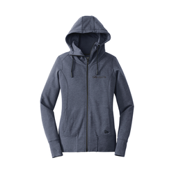 Image of New Era Ladies Tri-Blend Fleece Full-Zip Hoodie