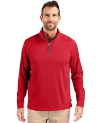 Image of Cutter & Buck TALL Adapt Eco Knit Stretch Recycled Mens Quarter Zip Pullover - BCK01143