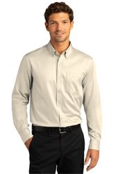 Image of Port Authority Long Sleeve SuperPro Twill Shirt. W808