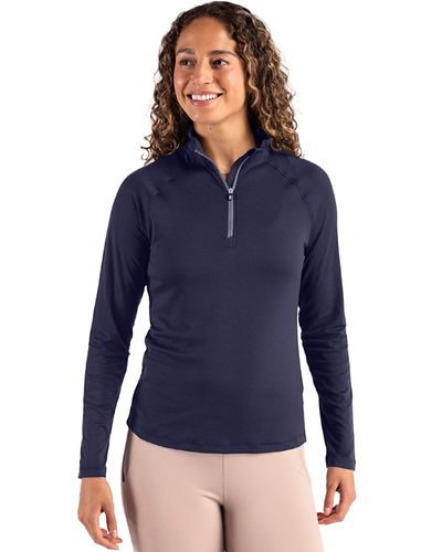 Cutter & Buck Coastline Recycled Double Peached Womens Quarter Zip Pullover LCK00210.444 image thumbnail