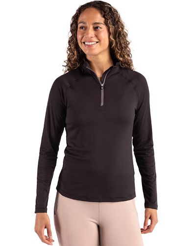 Cutter & Buck Coastline Recycled Double Peached Womens Quarter Zip Pullover LCK00210.444 image thumbnail