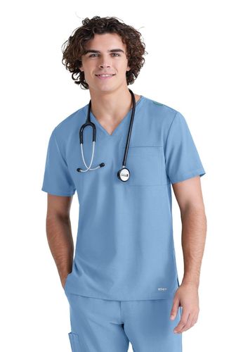 Grey's Anatomy - Men's 1-Pocket V-Neck Journey Scrub Top image thumbnail