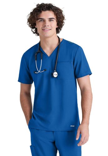 Grey's Anatomy - Men's 1-Pocket V-Neck Journey Scrub Top image thumbnail