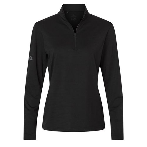 Adidas Women's Textured Stripe Quarter-Zip Pullover image thumbnail