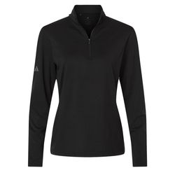 Image of Adidas Women's Textured Stripe Quarter-Zip Pullover