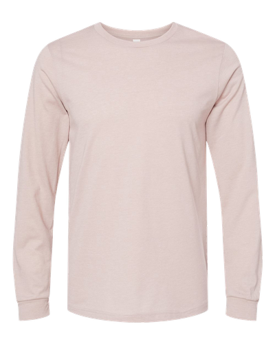 UNISEX Bella Heather CVC Long Sleeve Tee - 3501CVC_1Clr Front image thumbnail