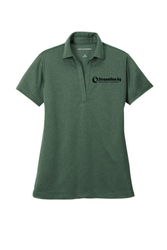 Image of SLA-Port Authority Women's Heathered Silk Touch Performance Polo - LK542 - Black