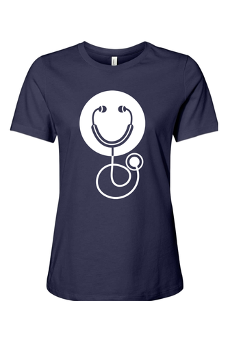 Women's Relaxed Jersey Short Sleeve Tee - Smile Logo - DTG image thumbnail