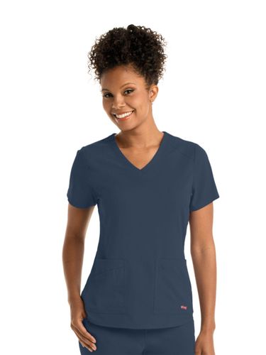 Grey's Anatomy - Women's 4-Pocket V-Neck Emma Scrub Top image thumbnail