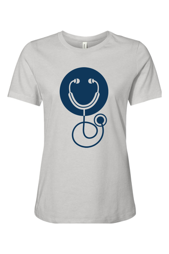 Women's Relaxed Jersey Short Sleeve Tee - Smile Logo - DTG image thumbnail
