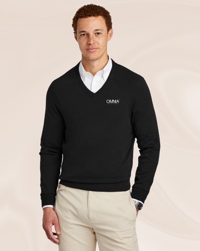 Brooks Brothers Cotton Stretch V-Neck Sweater image thumbnail