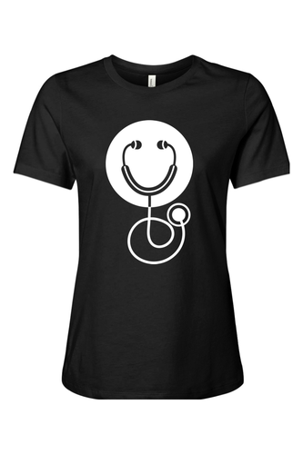 Women's Relaxed Jersey Short Sleeve Tee - Smile Logo - DTG image thumbnail