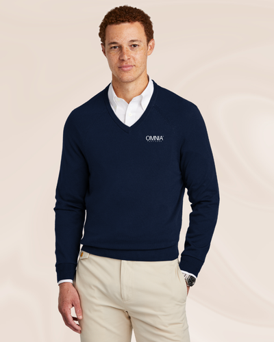 Brooks Brothers Cotton Stretch V-Neck Sweater image thumbnail