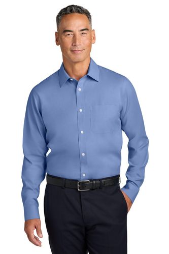 Brooks Brothers Wrinkle-Free Stretch Pinpoint Spread Collar Shirt BB18012 image thumbnail