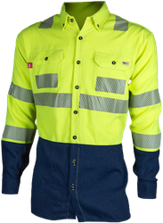 Image of FR Hi-Vis TecaSafe One Colorblock Uniform Shirt Copy (1)