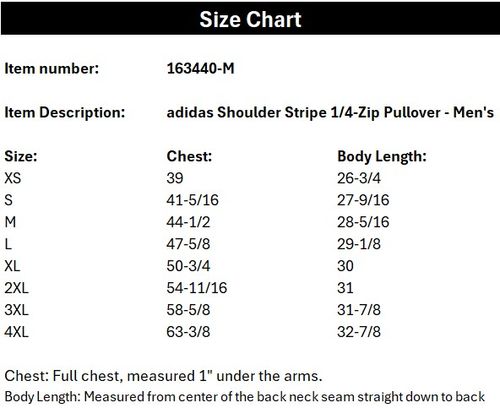 adidas® Stripe Block Red 1/4-Zip Pullover- Men's image thumbnail