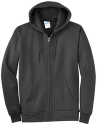 Image of Port & Co Tall Essential Fleece Full-Zip Hooded Sweatshirt. 