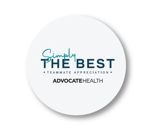 Simply The Best 3 x 3" Round Stickers image thumbnail