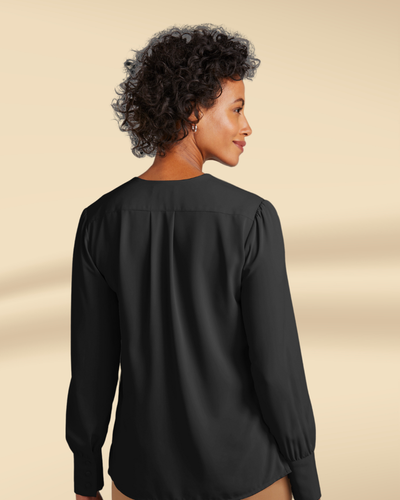 Brooks Brothers Open Neck Satin Blouse image thumbnail