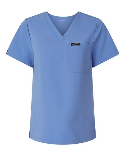 Jaanuu Women's Rhena Essential 1-Pocket Scrub V-Neck Top image thumbnail