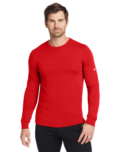 MEN'S Nike Dri-FIT Cotton/Poly Long Sleeve Tee - NKBQ5230_1Clr Front image thumbnail