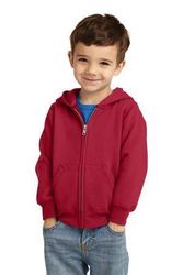 Image of Port & Co Toddler Core Fleece Full-Zip Hooded Sweatshirt
