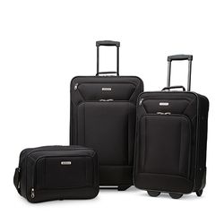 Image of (Min 25) 3pc Fieldbrook XLT Nested Luggage Set, Black