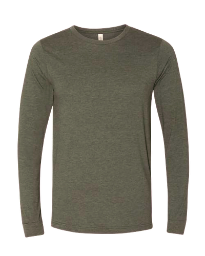 UNISEX Bella Heather CVC Long Sleeve Tee - 3501CVC_1Clr Front image thumbnail