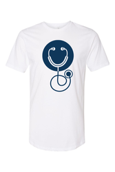 Image of Cotton Long Body Tee - Smile Logo.DTG