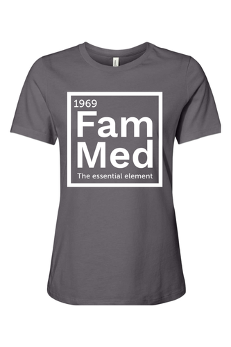 Women's Relaxed Jersey Short Sleeve Tee - 1969 Fam Med Logo - DTG image thumbnail