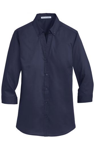 Port Authority Women's 3/4-Sleeve SuperPro Twill Shirt image thumbnail