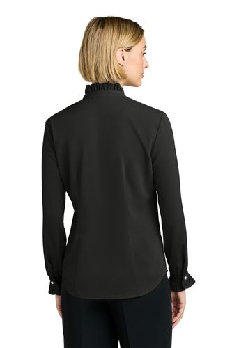 Brooks Brothers Women's Long Sleeve Ruffle Collar Blouse image thumbnail