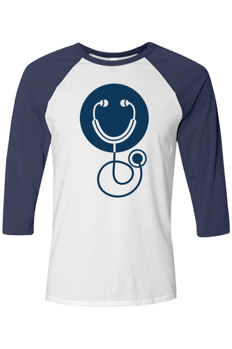 Unisex Three-Quarter Sleeve Baseball Tee - Smile Logo - DTG image thumbnail