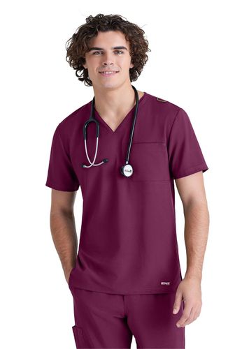 Grey's Anatomy - Men's 1-Pocket V-Neck Journey Scrub Top image thumbnail