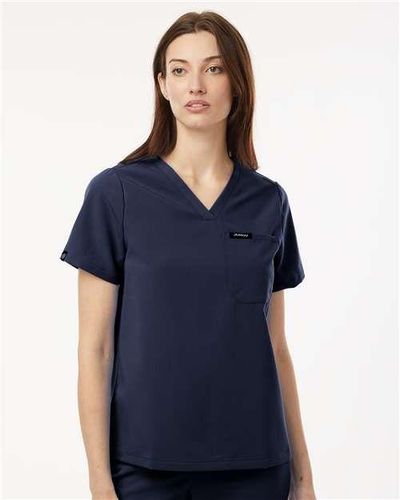 Jaanuu Women's Rhena Essential 1-Pocket Scrub V-Neck Top image thumbnail