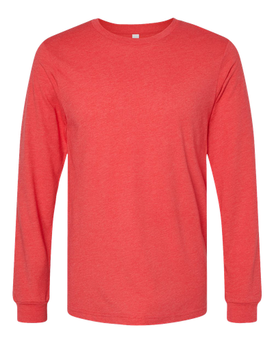 UNISEX Bella Heather CVC Long Sleeve Tee - 3501CVC_1Clr Front image thumbnail
