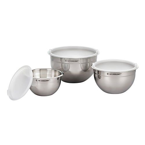 Le Creuset Stainless Steel Mixing Bowls, Set of 3 image thumbnail
