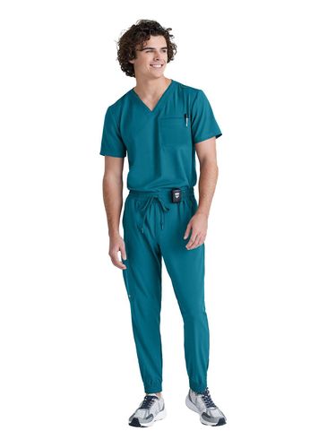 Grey's Anatomy - Men's 1-Pocket V-Neck Journey Scrub Top image thumbnail