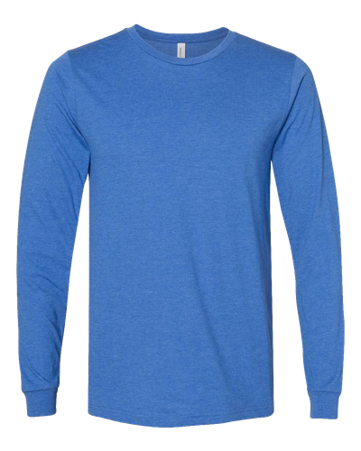 UNISEX Bella Heather CVC Long Sleeve Tee - 3501CVC_1Clr Front image thumbnail