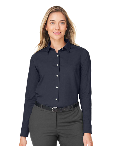 LADIES Devon & Jones CrownLux Performance Spencer Poplin Dress Shirt - DG505W_2Clr image thumbnail