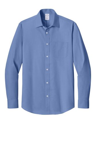 Brooks Brothers Wrinkle-Free Stretch Pinpoint Spread Collar Shirt BB18012 image thumbnail