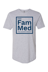 Image of Cotton Long Body Tee - 1969 Fam Med Logo-DTG