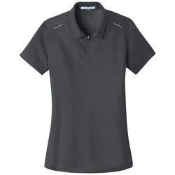Image of Port Authority Ladies Pinpoint Mesh Zip Polo