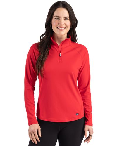 Cutter & Buck Prospect Recycled Featherlight Stretch Womens Quarter Zip image thumbnail